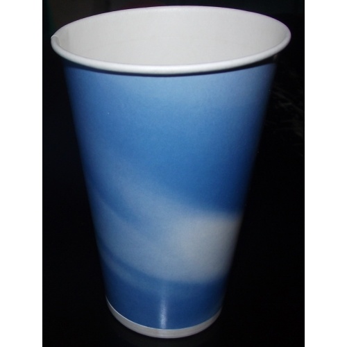 gelas kertas 12 oz blue